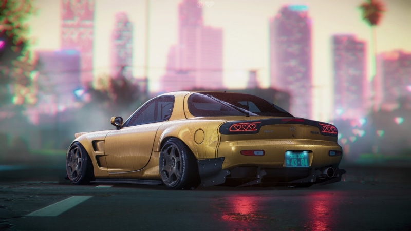 yellow cars, vehicle, artwork, Mazda, 1080P, Mazda RX-7, car
