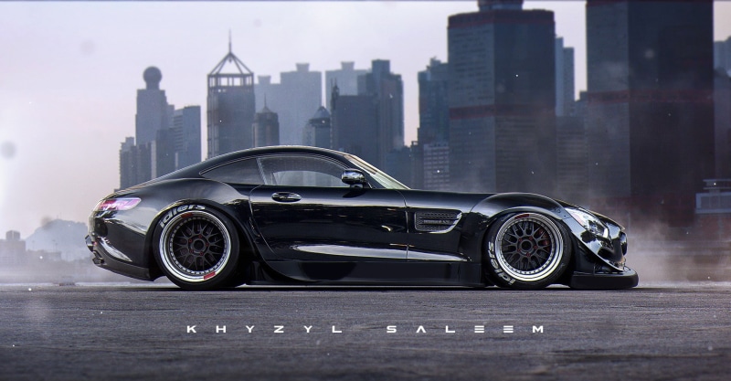 tuning, Mercedes-Benz AMG GT, Khyzyl Saleem, Mercedes-AMG, artwork, render, 720P