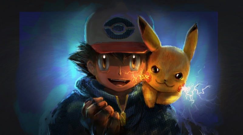 2K, Ash Ketchum, Artwork, Pokémon, Pikachu
