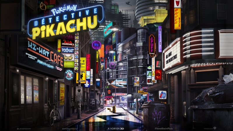 Pikachu, movies, road, Pokémon, city, Pokémon Detective Pikachu, 4K