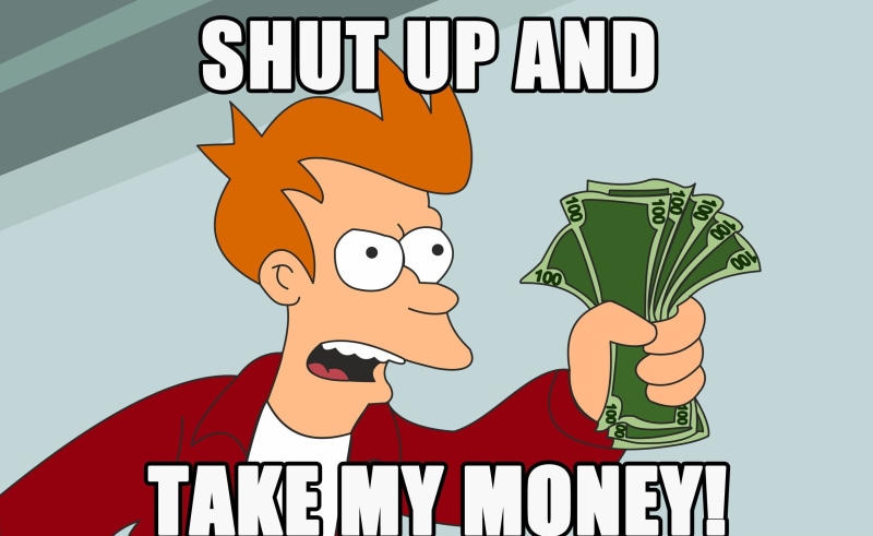 Cartoons/Futurama, money, offspring, take, sign, facial expression, childhood, teenager, communication, meme, men, nature, text, futurama, Funny, shut