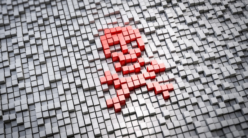 no people, Skull, Technology, creativity, close-up, alphabet, Pirate, red, Internet, 4K, full frame, high angle view, connection, Pixels, Computers, message