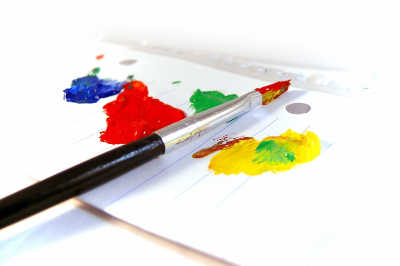 palette, creative, picture, white, brush, vibrant color, color, indoors, still life, canvas, artistic, watercolor, 2K, close-up, drawing, watercolor paints