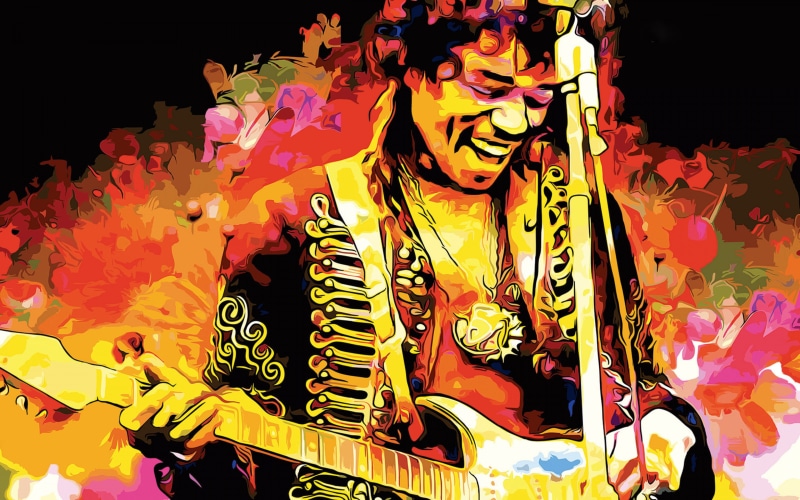 download 3840x2400 jimi hendrix, 4K, musician backgrounds, jimi hendrix, guitar