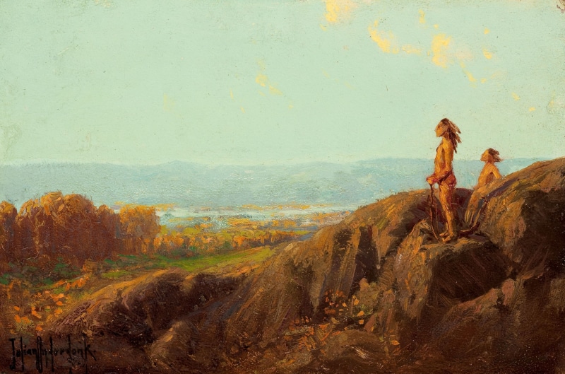 Julian Onderdonk, classic art, adult, solid, rock - object, landscape, tranquility, real people, plant, people, rock, leisure activity, sky, land, day