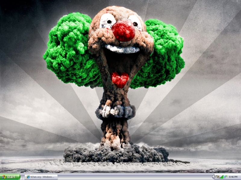 480P, art, clown, funny, explosions, nuclear, hd, entertainment, x