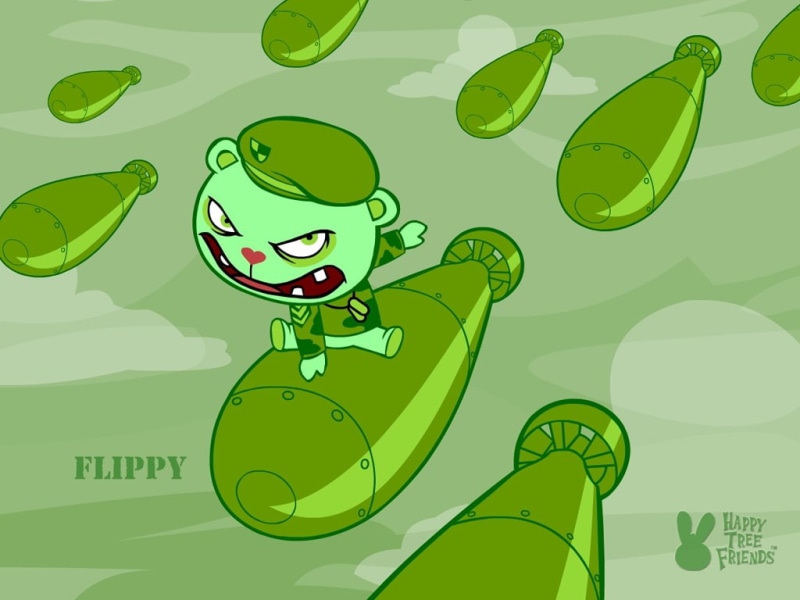 flippy, cartoon, art, hd, entertainment, 480P, funny, Happy Tree Friends
