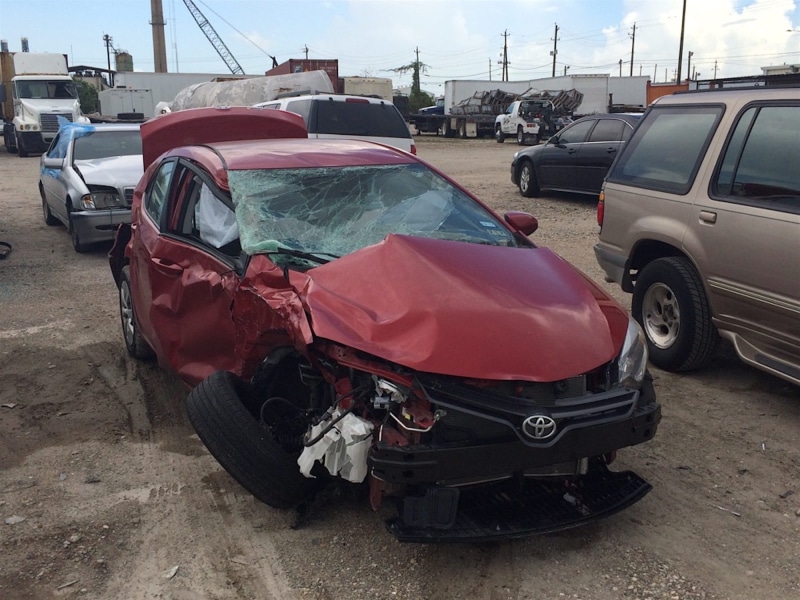 demolished, car Accident, damaged, Accident, misfortune, crushed, motor vehicle, travel, pink color, transportation, 1080P, broken, dirty, toyota, Vehicle