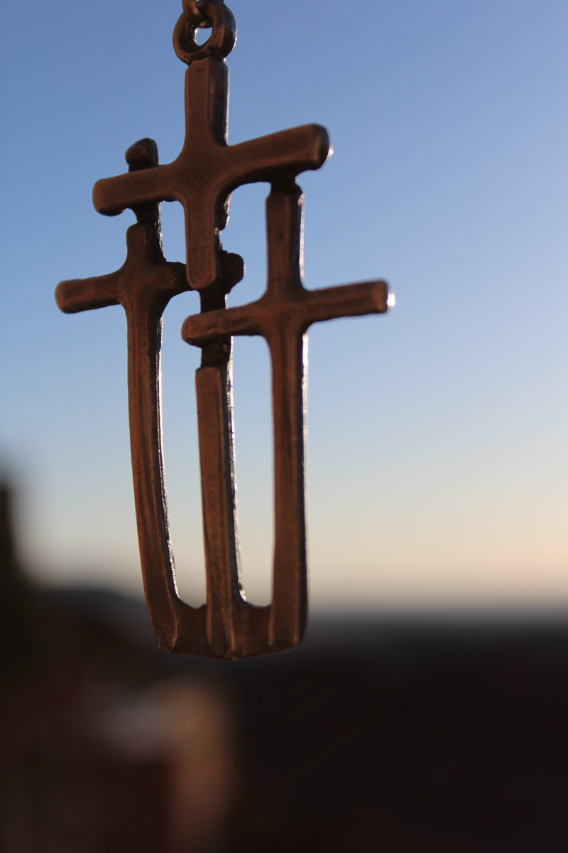 triple, nature, day, easter, hope, focus on foreground, cross, wood - material, old, belief, religious equipment, symbol, 5K, crucifix, resurrection, bible