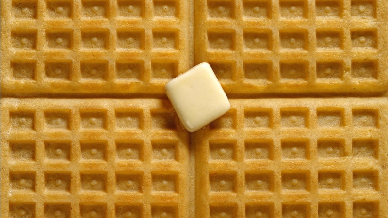 Butter, still life, no people, backgrounds, pattern, sweet food, 1080P, repetition, waffles, container, food and drink, yellow, indoors, cheese, shape
