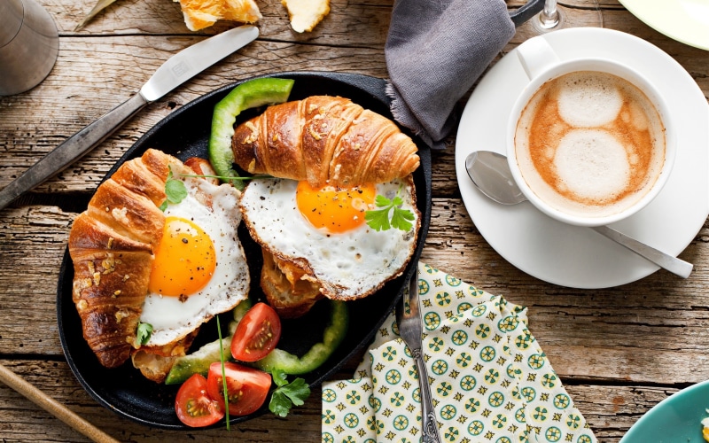 Food, Coffee, Bread, Fried, Breakfast, Tomato, 2K, Eggs
