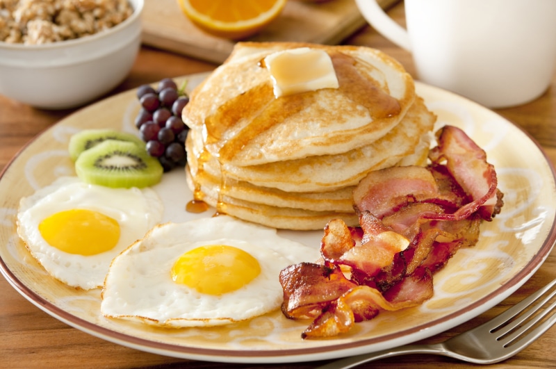 gourmet, close-up, cake, processed meat, slice, color Image, freshness, table, toasted Bread, eggs, homemade, healthy Eating, food, meat, studio Shot, morning