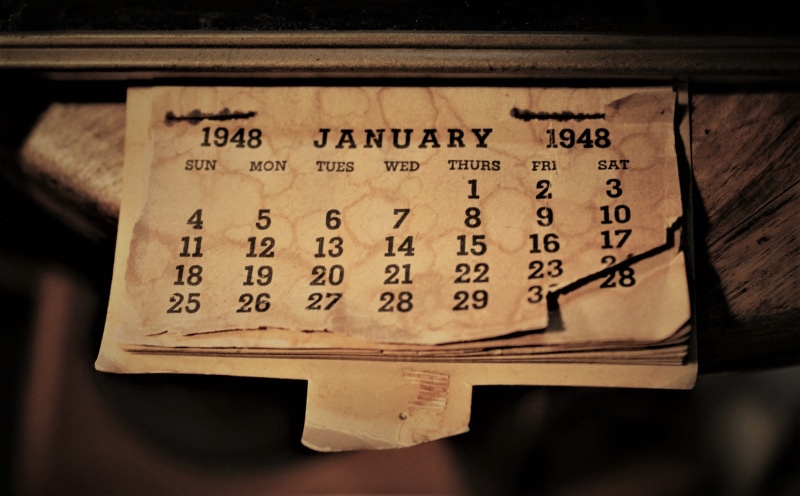 Month, text, 1948, wednesday, year, week, deadline, appointment, saturday, sepia picture, script, non-western script, old calendar, vintage, no people
