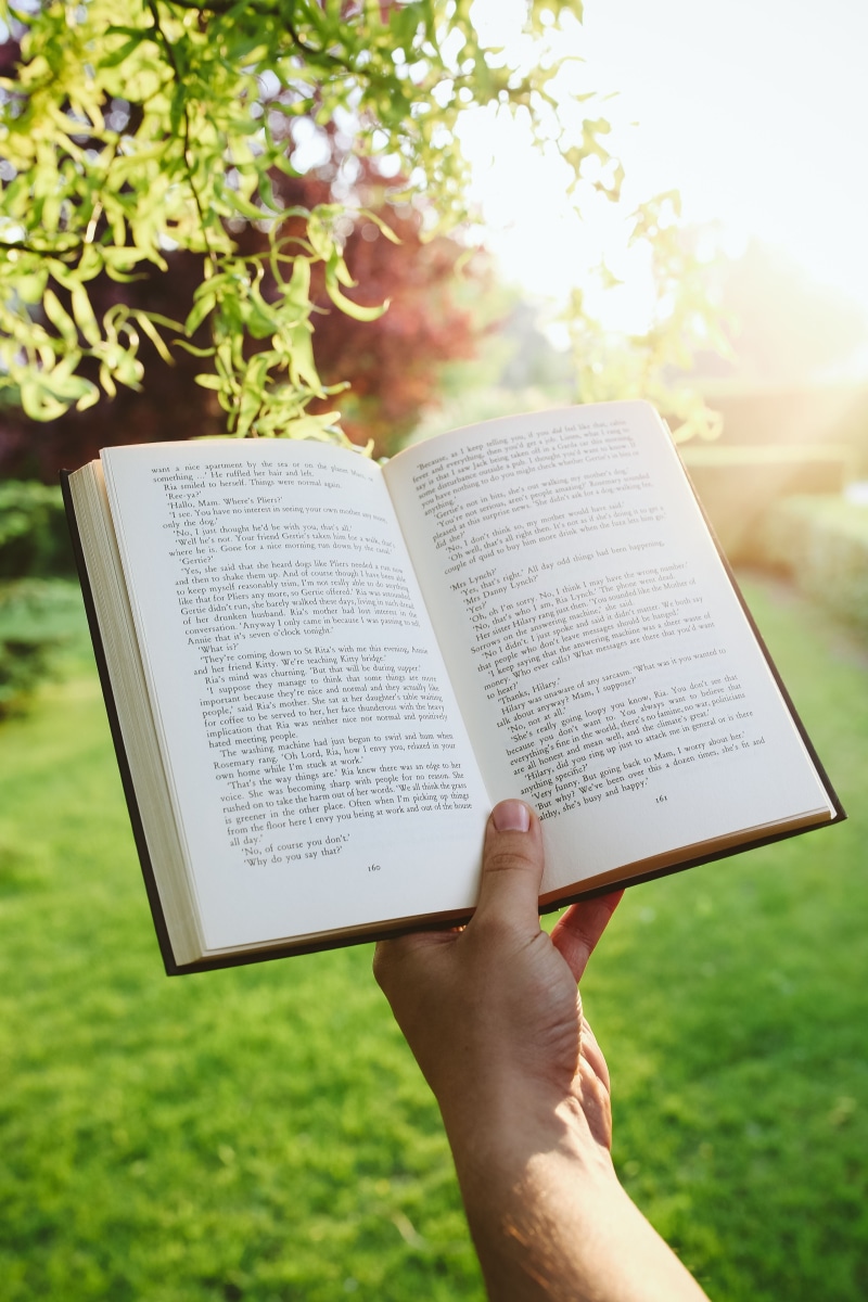 religion, 5K, holding, finger, publication, human Hand, sunny, bible, education, literature, outdoors, human body part, book, praying, spirituality, outside