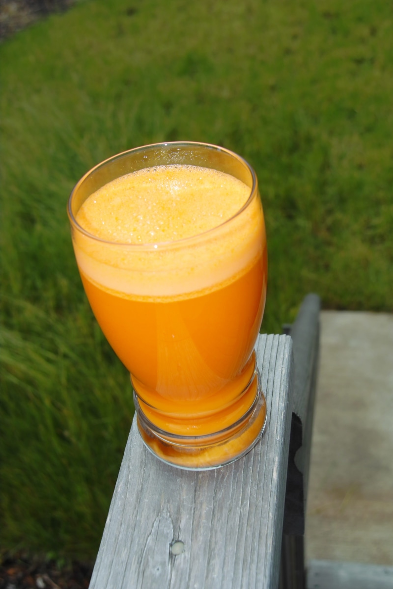 household equipment, wooden, Glass, highball, food and drink, carrot, close-up, wellbeing, beverage, focus on foreground, top, still life, table, refreshment
