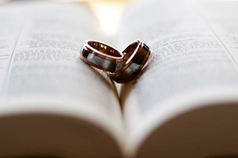 book, bride, valentine, engagement, close-up, marriage, indoors, wed, band, celebration, wife, no people, romantic, rings, gold, emotion, two objects, romance