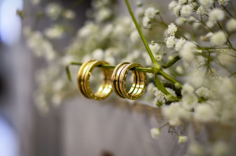 nature, wedding, outdoors, no people, plant, blur, rings, close, ring, wedding bands, engagement rings, focus on foreground, musical instrument, gold, close-up