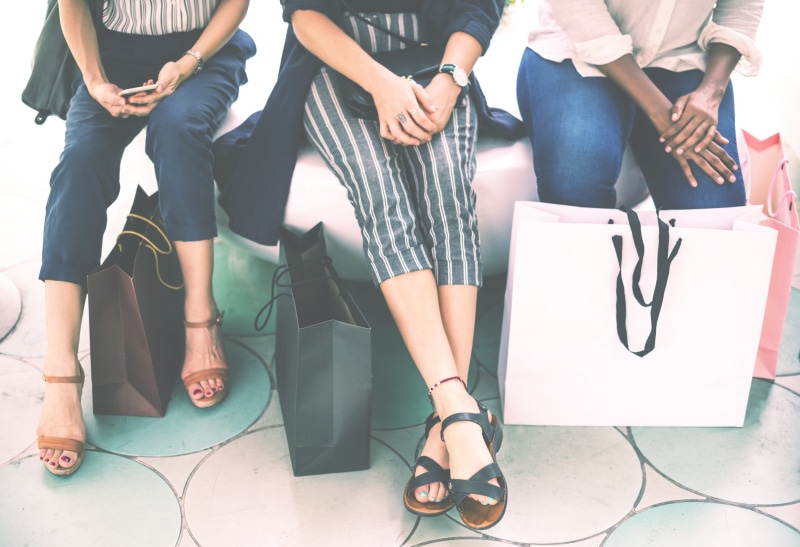 low section, shopping bag, singaporean, together, people, human leg, shop, human body part, asian, enjoying, group, shoe, chinese, woman, young, fashion