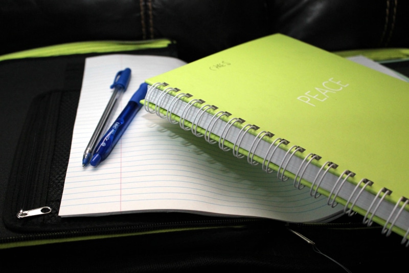 student, spiral Notebook, studying, ring Binder, notebook, desk, books, table, paper, document, School, various, still life, school supplies, education