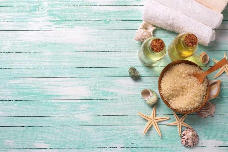 plank, wood - Material, still life, table, rice, healthy, food, brown, food and drink, spa Treatment, high angle view, close-up, cookie, sweet food, eating utensil