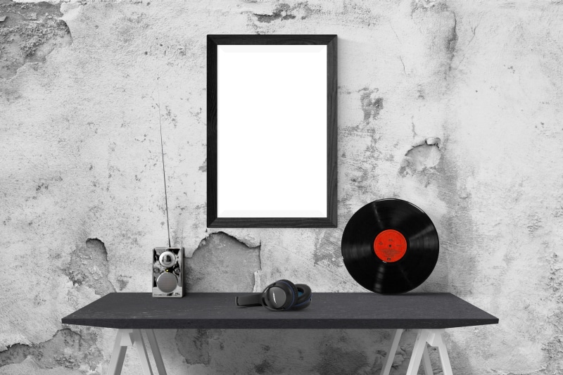 no people, 5K, black, gallery, interior, geometric shape, wall, mock, technology, indoors, blank, day, black color, retro styled, wireless, shape, frame