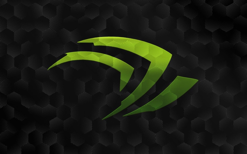 1080P, close-up, geometric shape, connection, logo, backgrounds, full frame, no people, computer crime, black color, computer, Nvidia, symbol, pattern