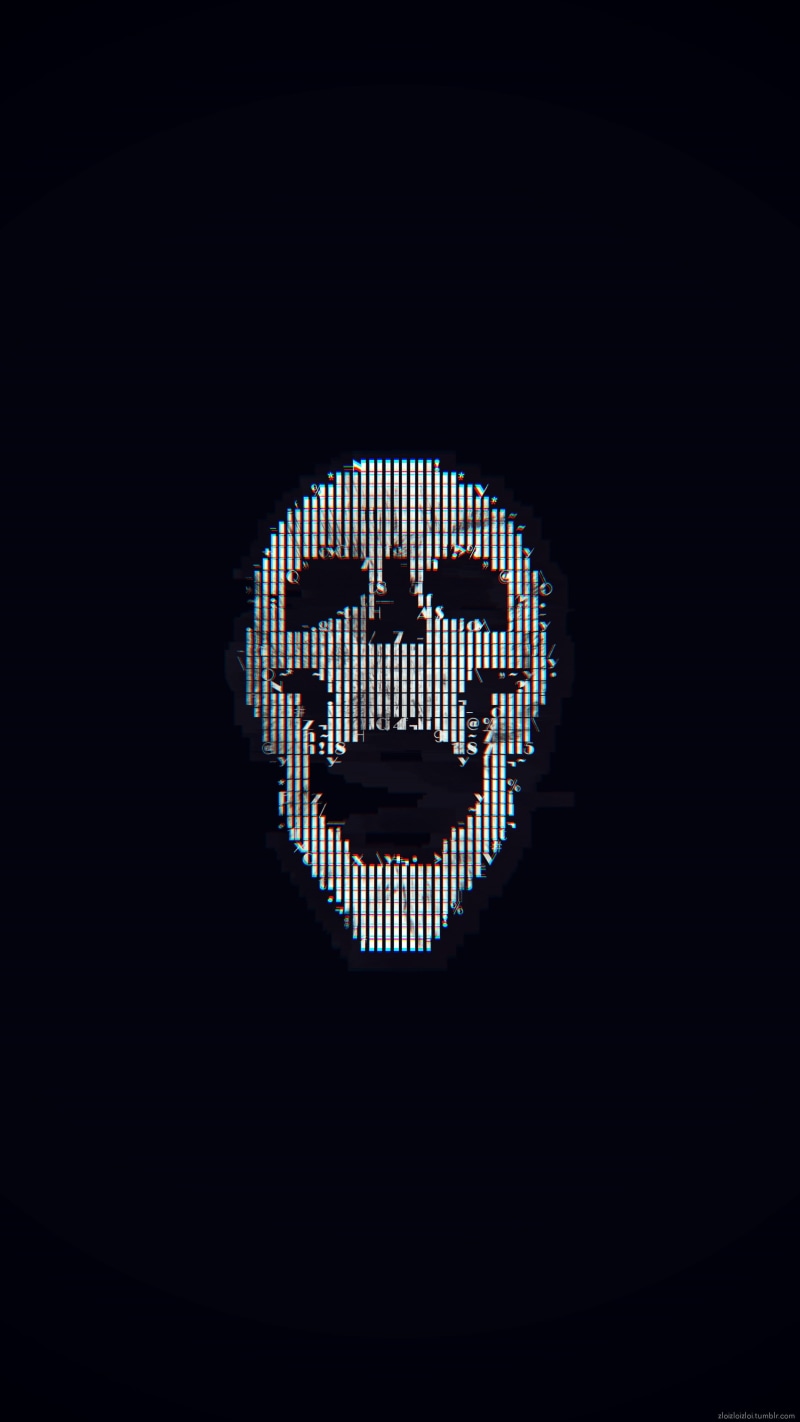 computer crime, technology, studio shot, black background, security, dark, safety, internet, connection, white, data, abstract, indoors, skull, glitch art
