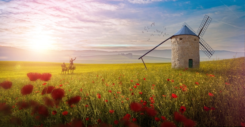 luminos, don quijote, landscape, cloud - sky, vara, nature, fuel and power generation, plant, poppy, 2K, environment, alternative energy, no people, flowering plant