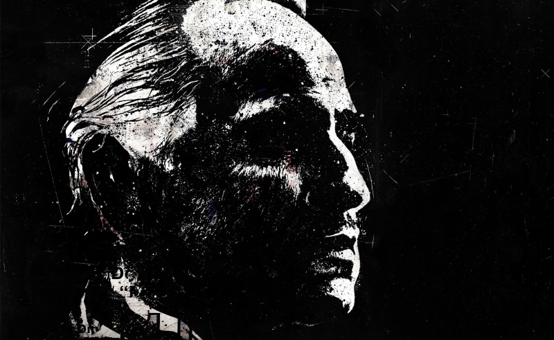 digital composite, Black, lifestyles, close-up, Dark, adult, people, body part, human face, Grunge, illustration, nature, creativity, godfather, Portrait