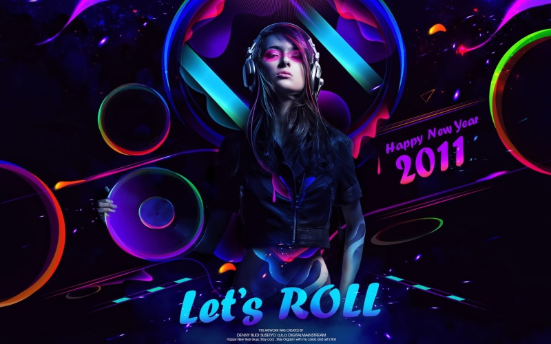 poster, front view, style, let, standing, fashion, party - Social Event, arts culture and entertainment, adult, backgrounds, dj, club Dj, dark, indoors