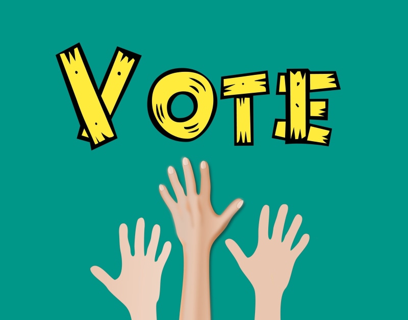 alphabet, choice, team, text, up, illustration, vote, capital letter, concept, political, letter, yellow, human arm, time, selection, communication, people