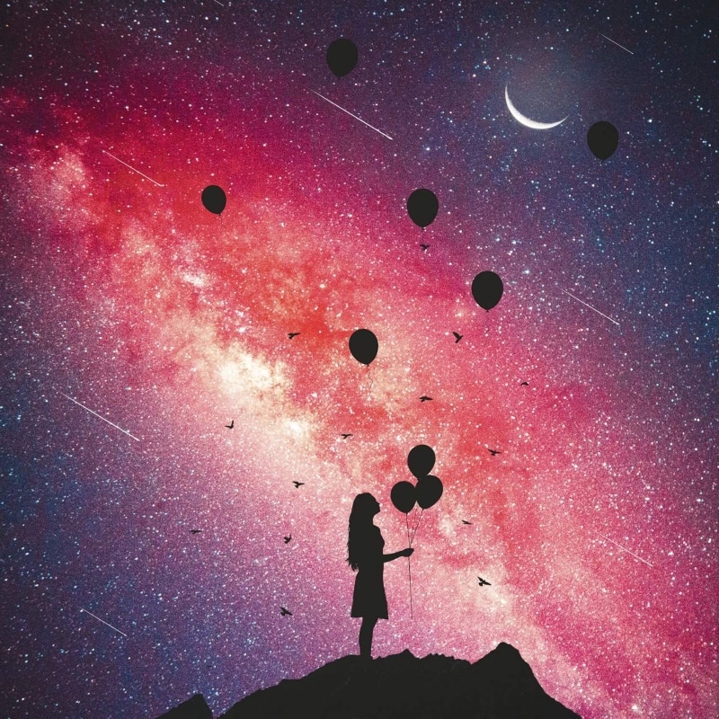 men, beauty in nature, ball, girl, letting, star - space, silhouette, night, real people, standing, woman, leisure activity, vector, people, astronomy