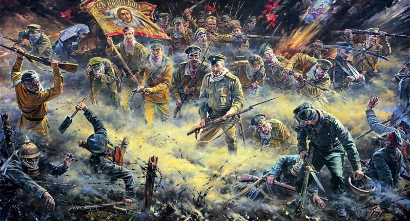 Osowiec Fortress, artwork, Russia, World War I, 1080P, Attack of the Dead Men, propaganda, war