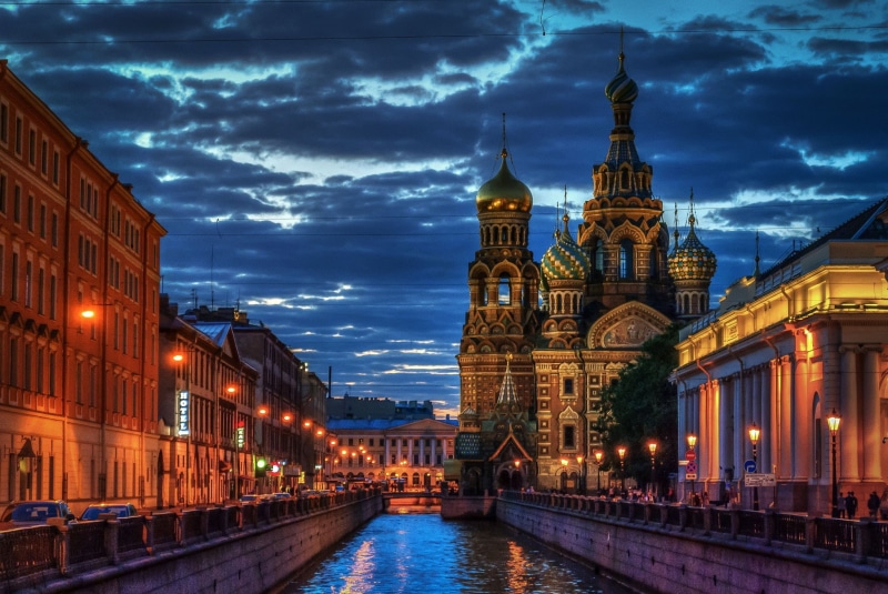 saint, St. Petersburg, lights, basil, petersburg, 1080P, savior, Church of the Savior, cathedral, Russia, s, st, church, architecture, Night