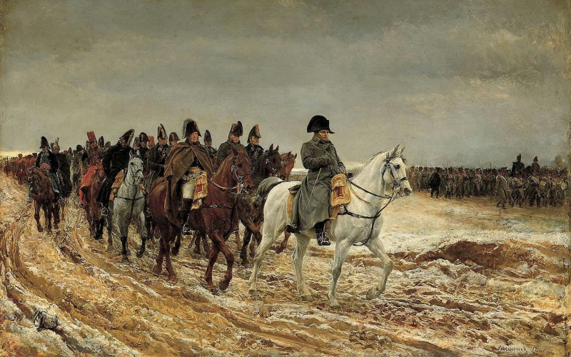 russia, moscow, napoleon, winter, retreat, 720P, bonaparte, painting