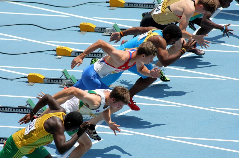 finish Line, high Angle View, speed, track And Field, sports Track, clothing, running Track, strength, 4K, adult, women, healthy lifestyle, track And Field Athlete