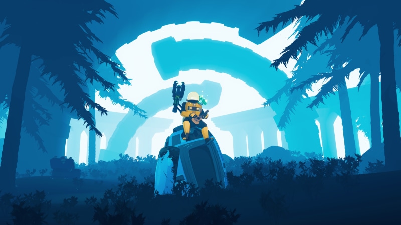 Risk of Rain, video game art, blue, 4K