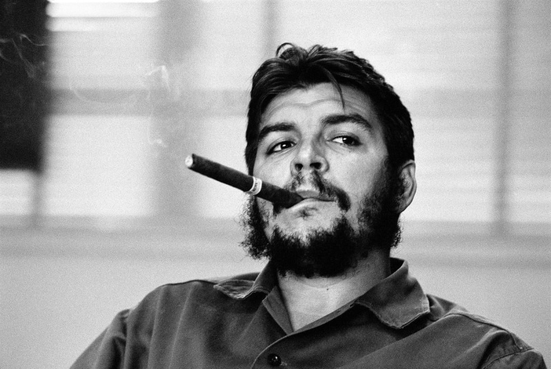 Che Guevara, activity, risk, bad habit, smoking - activity, 1080P, social issues, mustache, one person, real people, cigarette, looking at camera, facial hair