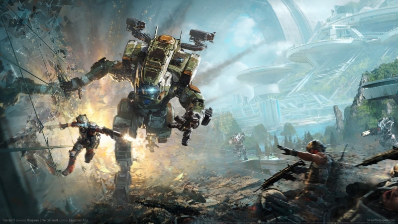 Titanfall, architecture, warning sign, communication, cover, motion, real people, aggression, smoke - physical structure, 1080P, game, people, sign, accidents and disasters