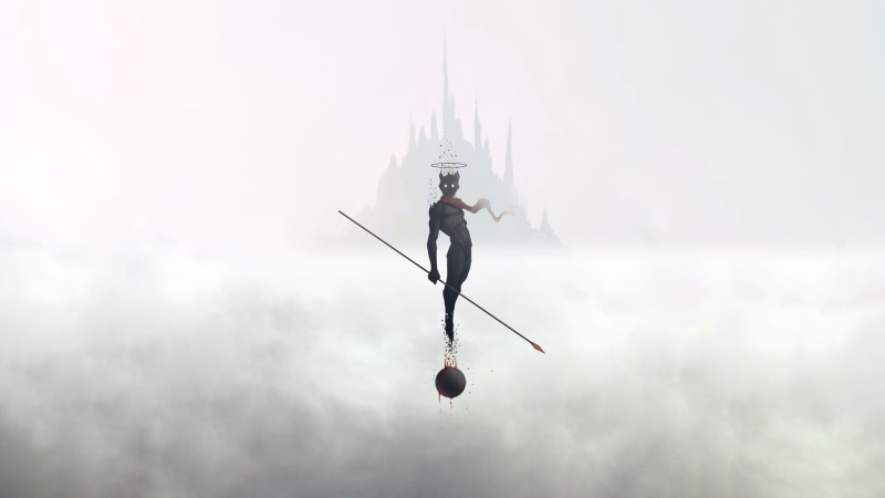 copy space, artwork, no people, protection, fog, day, sky, spooky, low angle view, hanging, communication, simple background, cloud - sky, digital art
