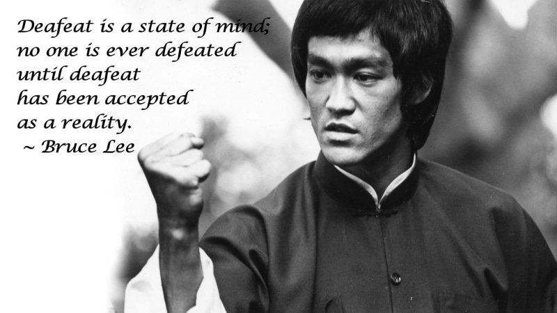 lee, martial, art, bruce, white, quotes, black, text, 1080P, defeat