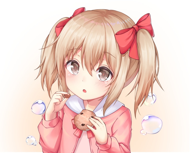 Brown Eyes, Id Even Defeat a Demon Lord, Girl, Brown Hair, Blush, If Its for My Daughter, 1080P, Anime, Twintails, Cookie, Latina (If Its for My Daughter)