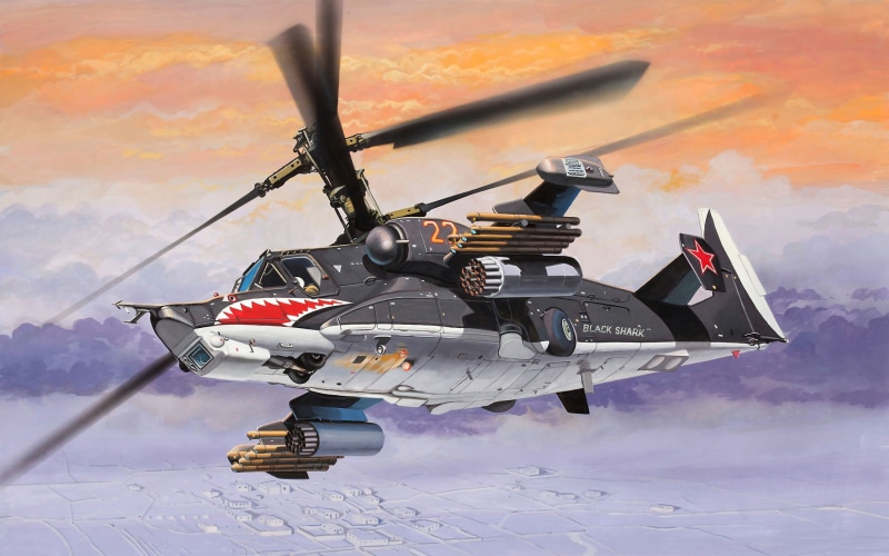 KA-50, nature, Helicopter, illustration, battle, military airplane, designed, 2K, motion, fighter plane, Russia., no people, government, sky, power, air