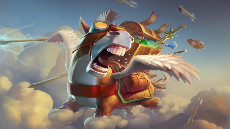 costume, Loading screen, Dota 2 Courier, one person, celebration, sky, front view, representation, sunlight, mask, multi colored, creativity, art and craft