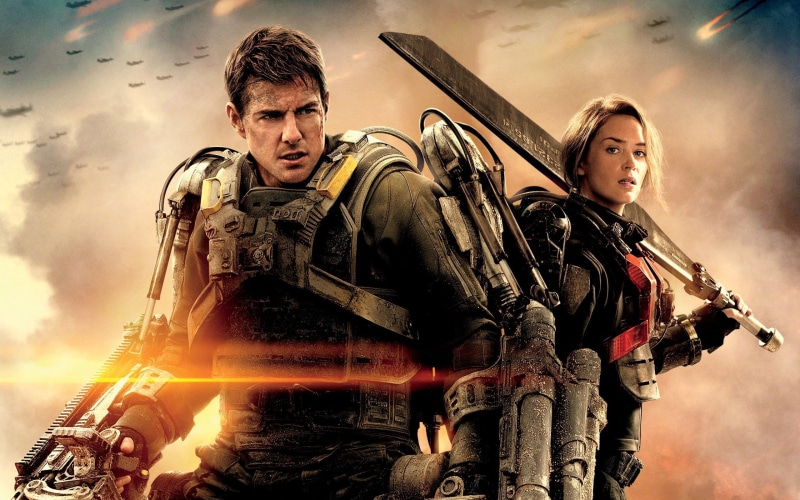 Granite future acts, Tom Cruise, edge, Emily Blunt, ammuniciâ, Emily Blunt Weapon, Edge of Tomorrow, movie, 2K, fiction, tomorrow, Film