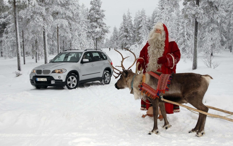 forest, BMW, Christmas, 1080P, art, Landscape, hd, magic, nature, cars, want