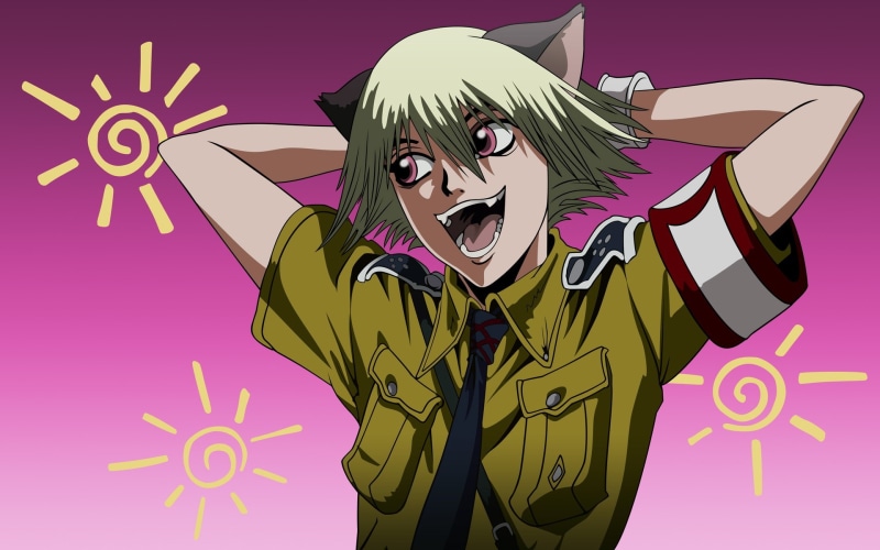 human body part, one person, mouth open, Hellsing, men, costume, 1080P, adult, colored background, portrait, young adult, looking at camera, front view