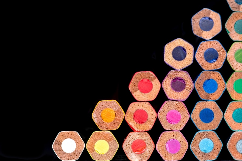 pencils, color, color pencils, backgrounds, 4K, multi Colored, pencil  crayon, macro, colors, pencil, Stairs