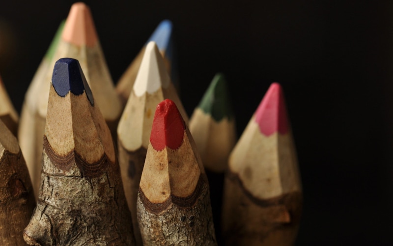 still life, weapon, sharp, variation, group of Objects, large group of objects, macro, crayon, focus on foreground, art and craft equipment, drawing - Activity