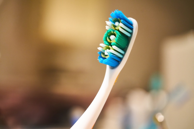 maintenance, macro, toothbrush, focus on foreground, human arm, important, human hand, body part, blue, disease, green, little, holding, hand, human body part